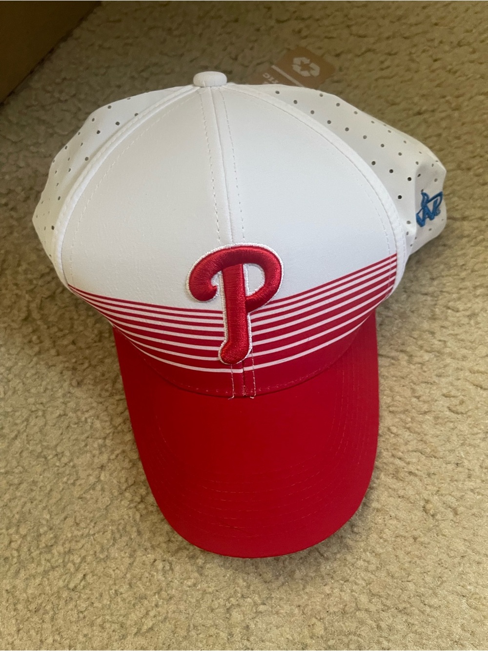 Phillies White and Red Baseball Cap